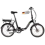 SAXONETTE E Bike Klapprad 20 Zoll mit Rücktrittbremse und nabenschaltung, E Fahrrad Herren mit Nabenmotor 36V 7.8Ah Akku, 80KM Lange Range,...