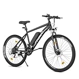 Touroll U1 E-Bikes, 26/29 Zoll E Bike Herren Damen mit Abnehmbarer 36V 13Ah Akku, 250W Motor MTB, E-Mountainbike mit 21 Gang, Elektrofahrrad...