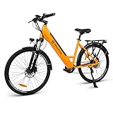 Molicycle E-Bike Damen 26 Zoll Elektrofahrräder Trekking/City Fahrrad mit 36V 14.5Ah Wechselakku, Reichweite bis zu 110Km, 250W Motor,...