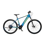 FISCHER E-Bike | MTB Mountainbike MONTIS 6.0i Elektrofahrrad für Damen und Herren | RH 46 cm Mittelmotor 90 Nm | 36 V Akku im Rahmen, Blau...