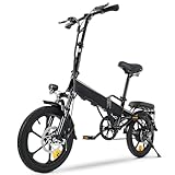 Finbike E-Bike Klappbar,16 Zoll Elektrofahrrad 7.8Ah Akku Diebstahlschutz,E-Faltrad mit 2.6H Schnellladung,250W Motor,3 Fahrmodi,Sitzhöhe...