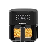 Wellent Heißluftfritteuse 4.3L Airfryer mit Sichtfenster, Friteuse Heissluft Fritteusen mit Touchscreen, 8 Kochfunktionen,...